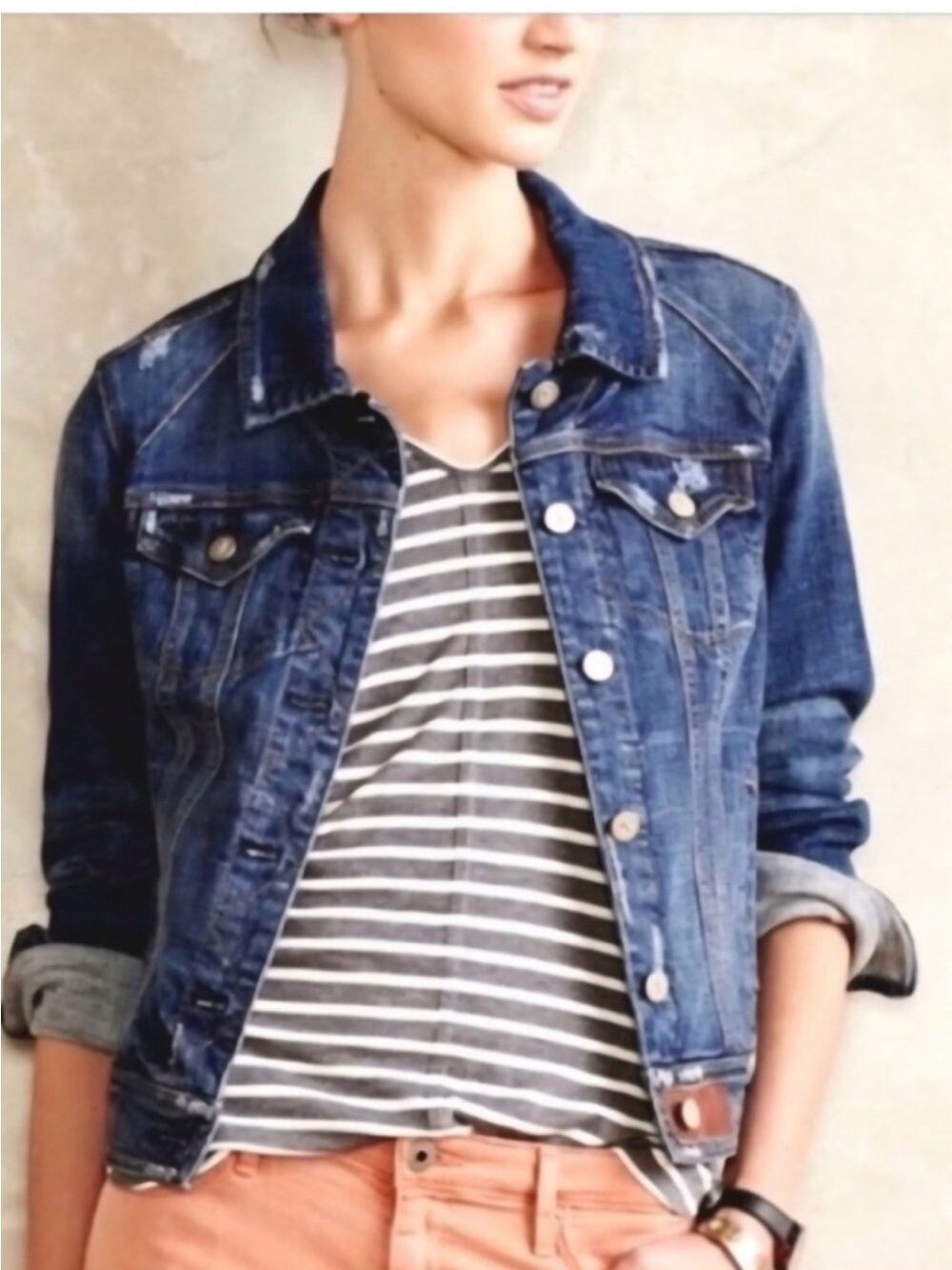 Anthropologie Pilcro Blue Denim Jacket